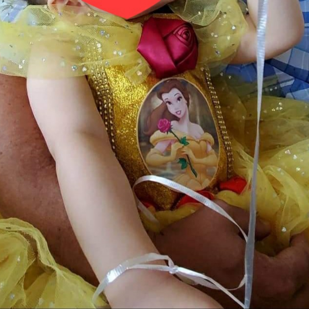 Custom Belle sparkle tutu dress